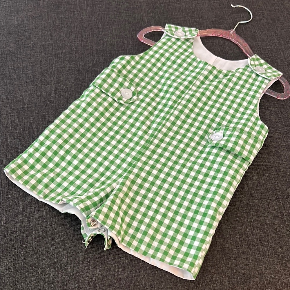 The Beaufort Bonnet Company Green Gingham Jon Jon